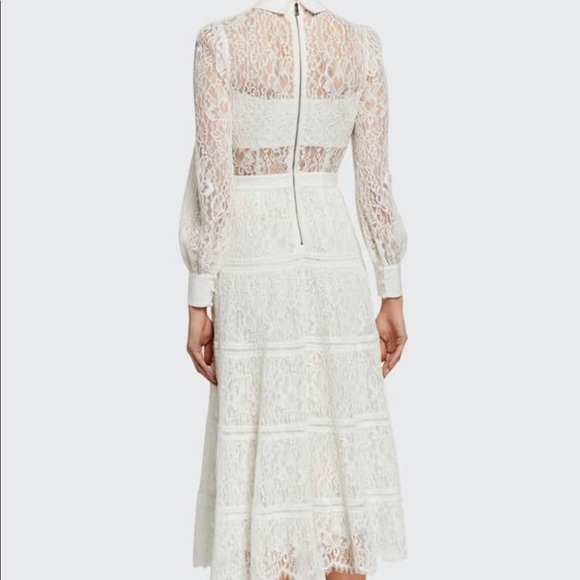 Alice + Olivia White Lace Dress - Picture 6 of 7
